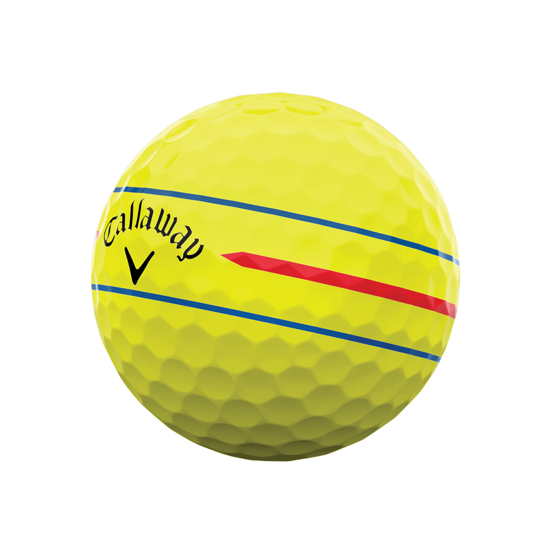 Balles de Golf Chrome Tour X 360 Triple Track Jaune - View 2