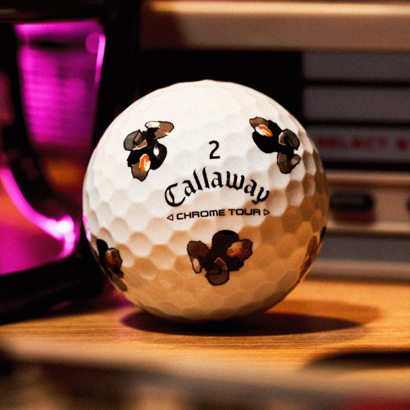 Chrome Tour Retro Football Golf Balls - View 4