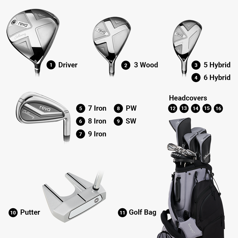 Women's REVA 11-Piece Stand Bag Complete Set - View 3