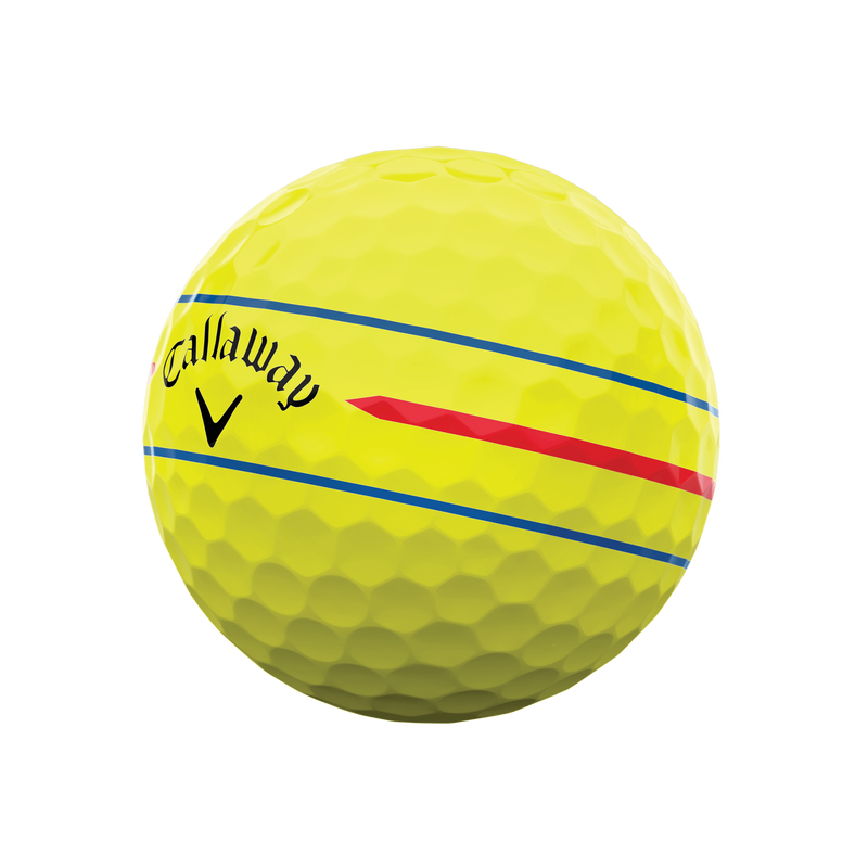Balles de golf Chrome Tour 360 Triple Track Jaunes - View 2