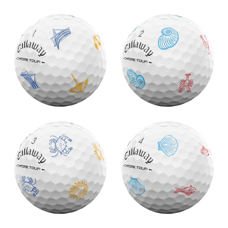 Chrome Tour Coastal Summer Golf Balls - View 3