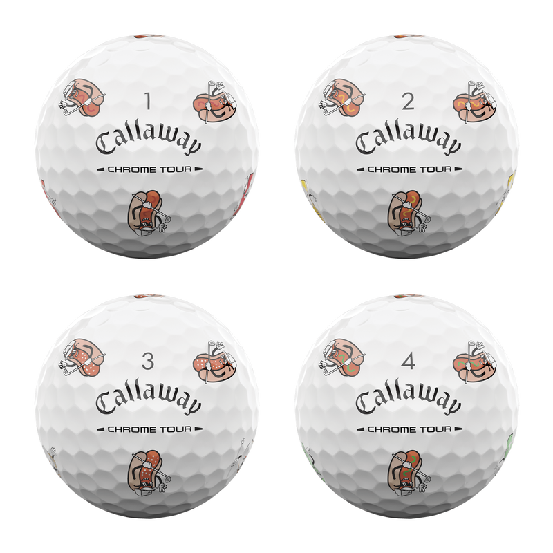 Chrome Tour Hot Dog Golf Balls - View 4