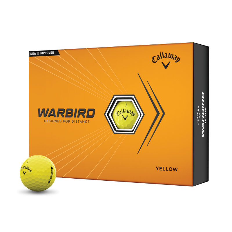 2023 Warbird Yellow Golf Balls - View 1