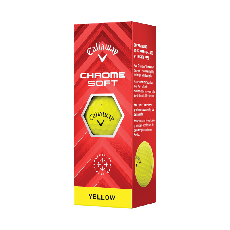Balles de Golf Chrome Soft Jaunes - View 4