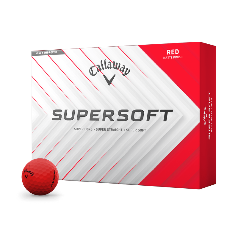 Balles de golf rouges mates Supersoft - View 1