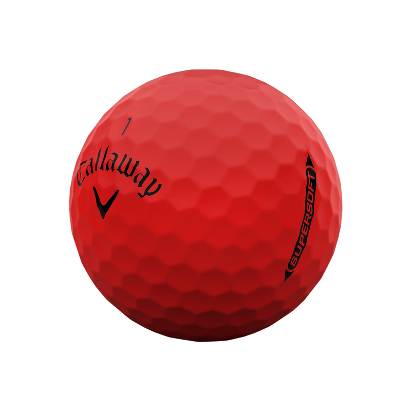 Balles de golf rouges mates Supersoft - View 2