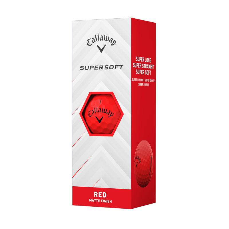 Balles de golf rouges mates Supersoft - View 4