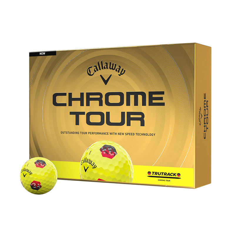 Chrome Tour TruTrack Yellow Golf Balls - View 1