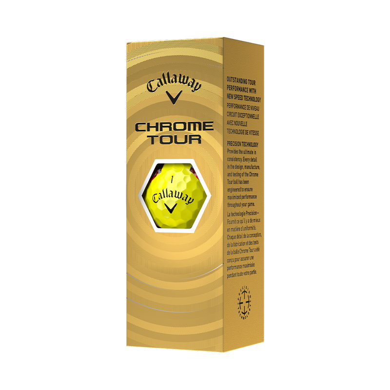 Chrome Tour TruTrack Yellow Golf Balls - View 6