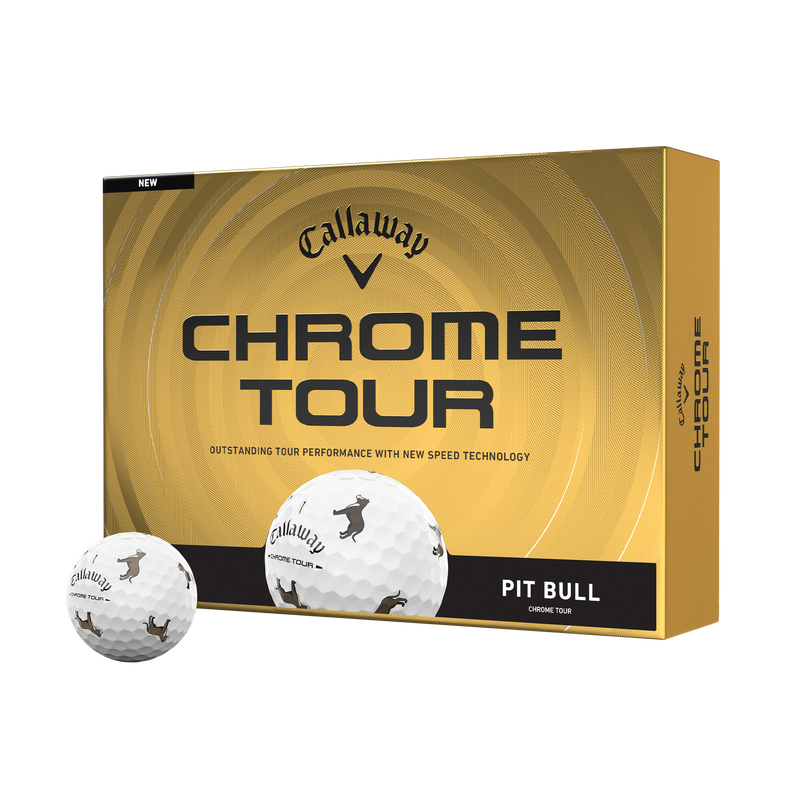 Chrome Tour Pit Bull Dog Golf Balls - View 2