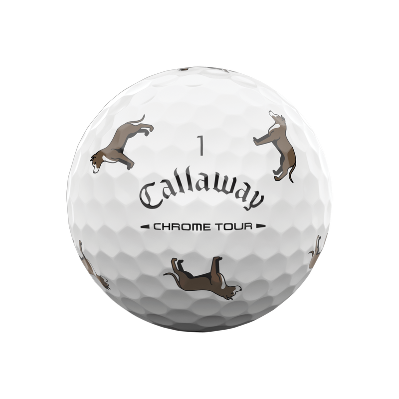 Chrome Tour Pit Bull Dog Golf Balls - View 3