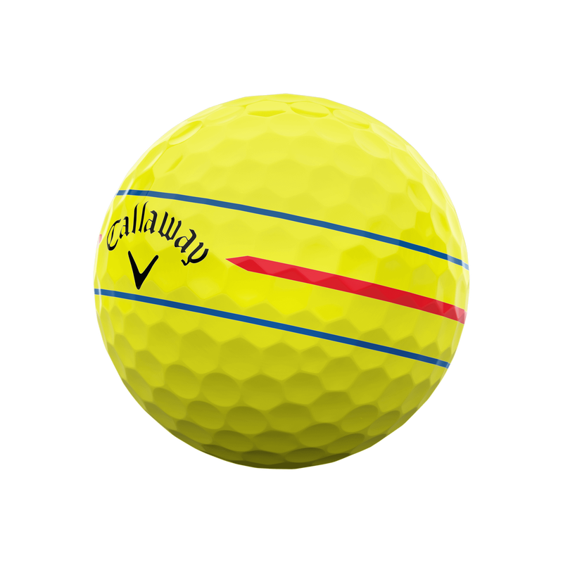 Balles de Golf Chrome Soft 360 Triple Track Jaunes - View 2