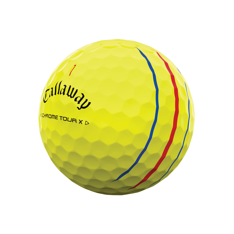 Balles de golf Chrome Tour X Triple Track Jaune - View 2