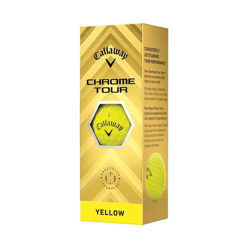 Balles de golf jaunes Chrome Tour - View 4