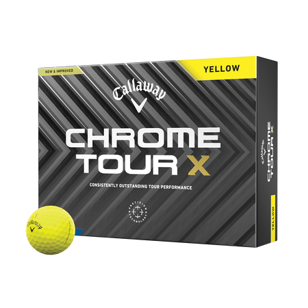 Balles de golf Chrome Tour X Yellow