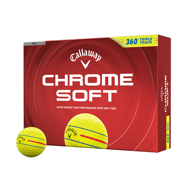 Chrome Soft 360 Triple Track Yellow Golf Balls - View 1