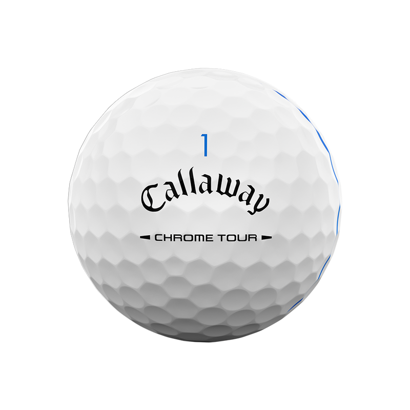 Chrome Tour Blue and Yellow Triple Track Golf Balls - View 4