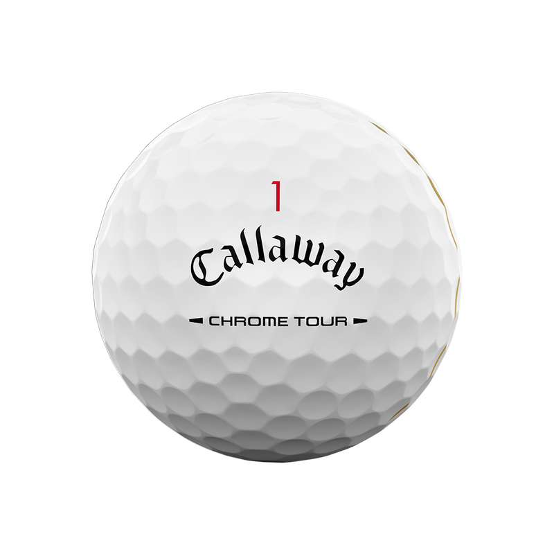 Chrome Tour Gold and Red Triple Track Golf Balls - View 4