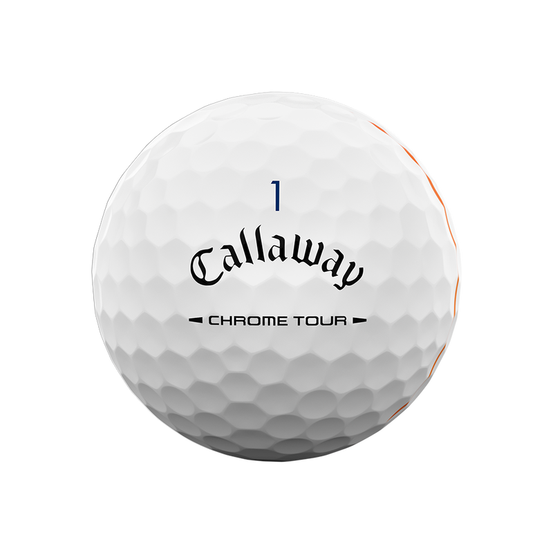 Chrome Tour Orange and Blue Triple Track Golf Balls - View 4