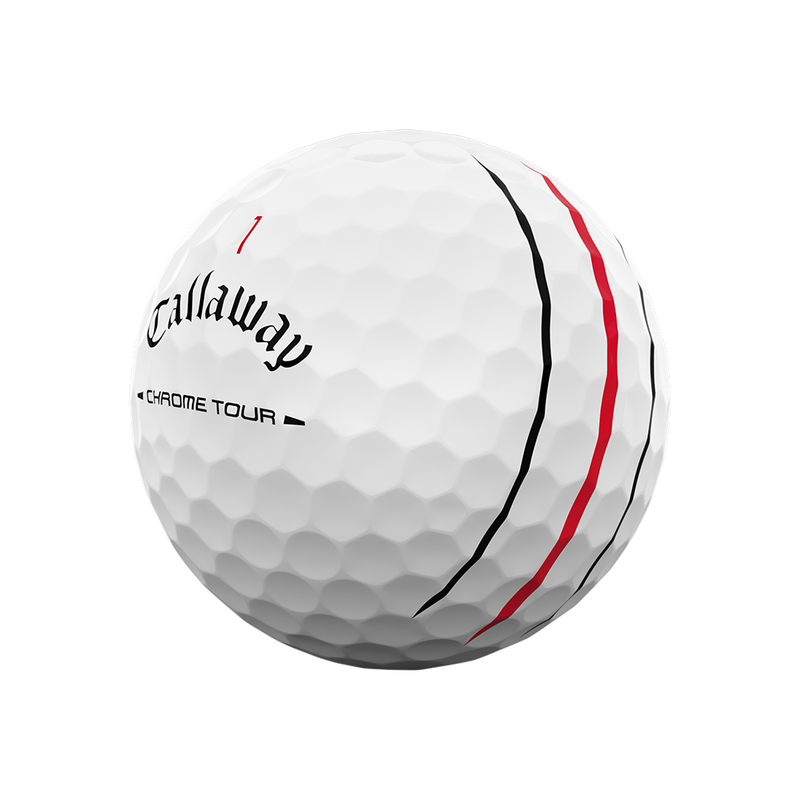 Chrome Tour Black and Red Triple Track Golf Balls - View 3