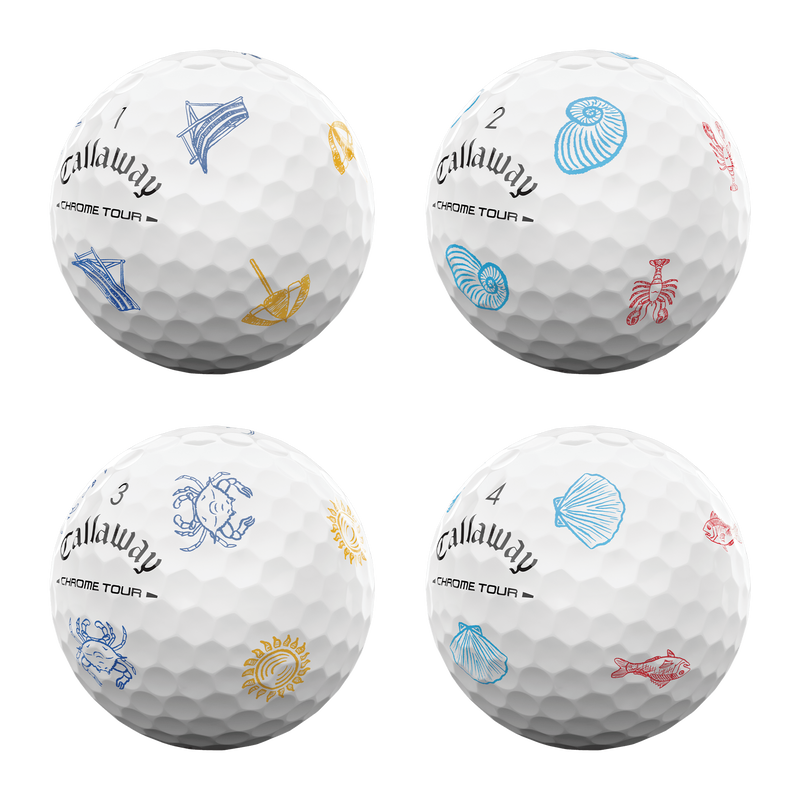 Chrome Tour Coastal Summer Golf Balls - View 3