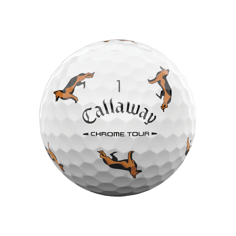 Chrome Tour German Shepherd Dog Golf Balls - View 3