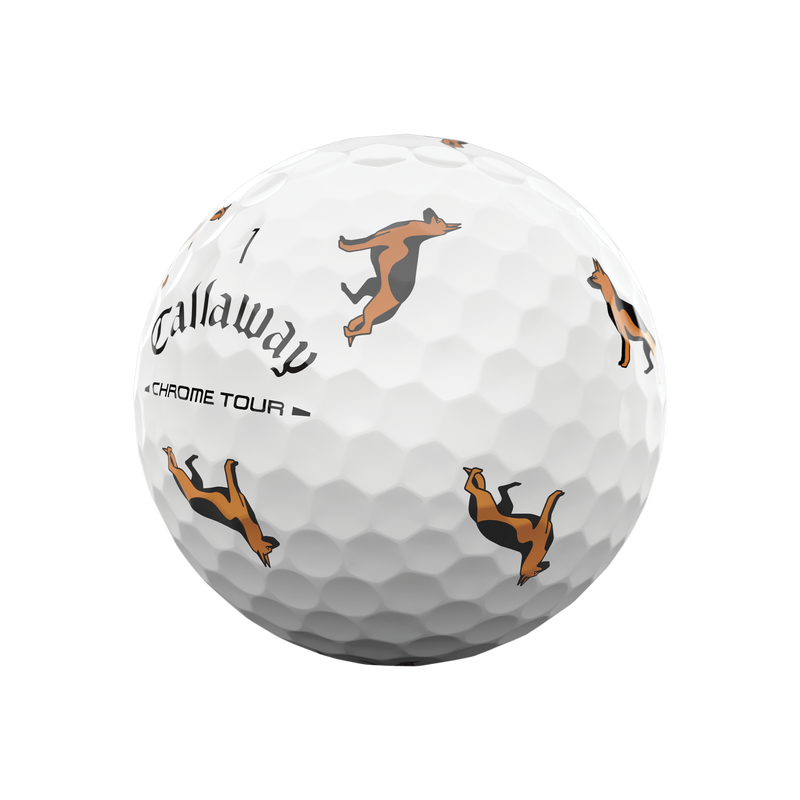 Chrome Tour German Shepherd Dog Golf Balls - View 4