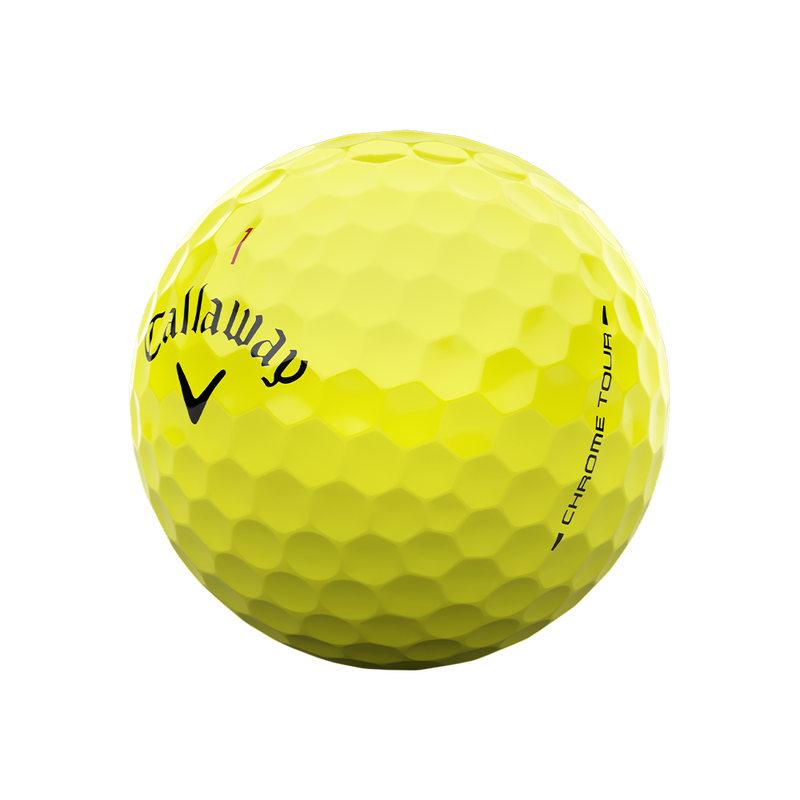 Chrome Tour Yellow Golf Balls - View 3