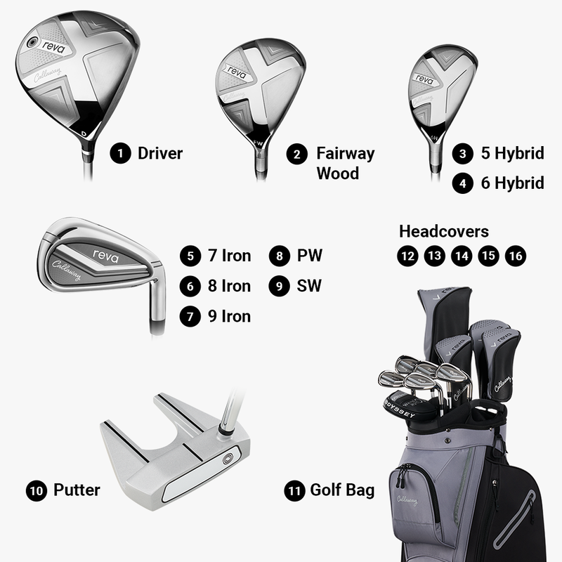 Women's REVA 11-Piece Cart Bag Complete Set - View 3