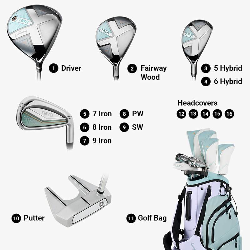 Women's REVA 11-Piece Stand Bag Complete Set - View 3
