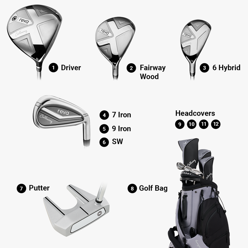 Women's REVA 8-Piece Stand Bag Complete Set - View 3