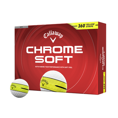 Chrome Soft 360 Yellow Stripe Golf Balls